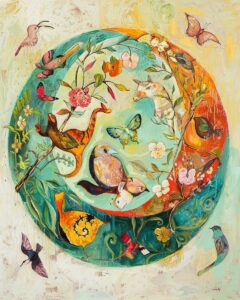 Circle of Life with many living things.